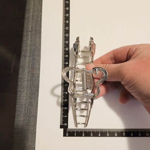 Brand New Top Fashion Silver Rose Hair Clip - Picture 9 of 9